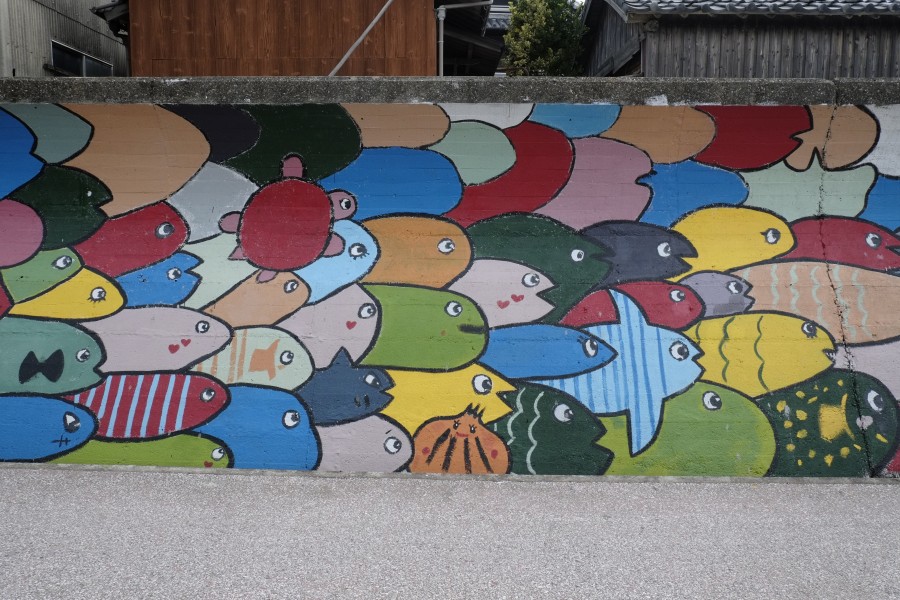 魚の壁画